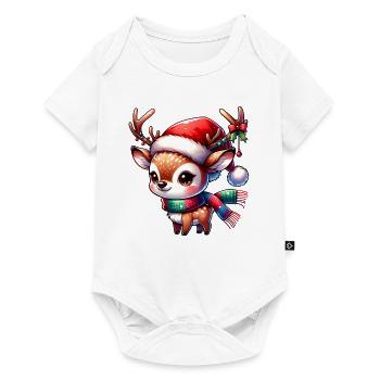 Noël Cerf Noël - Body à manches courtes Premium Bébé - blanc - Devant