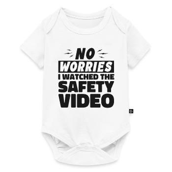 Keine Sorge, ich habe mir das Sicherheitsvideo angesehen - Baby Premium Kurzarmbody - Weiß - Vorne