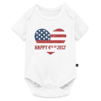 Frohen 4. Juli - Baby Premium Kurzarmbody - Weiß - Vorne