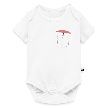 Breast pocket with parasol - Baby Premium short-sleeve bodysuit - white - Front