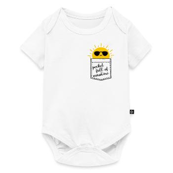Sonne in der Brusttasche - pocket full of sunshine - Baby Premium short-sleeve bodysuit - white - Front