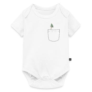 Breast pocket with rinsing brush - Baby Premium short-sleeve bodysuit - white - Front