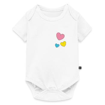 Hearts, Color, Love, Herz, Herzen, Romance - Body à manches courtes Premium Bébé - blanc - Devant