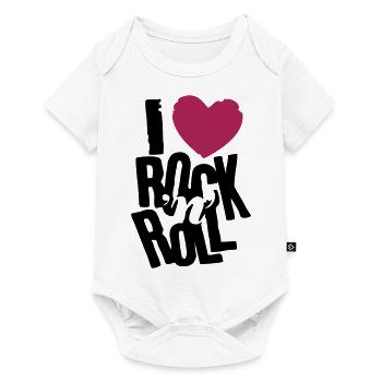 i love rock n roll - Body à manches courtes Premium Bébé - blanc - Devant