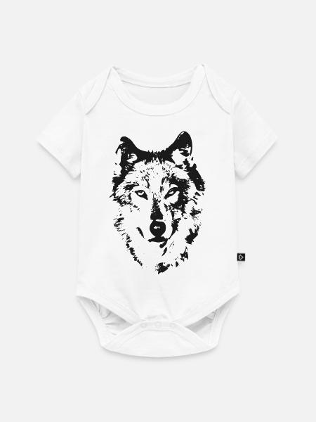 Wolf - Baby Premium Kurzarmbody - Weiß
