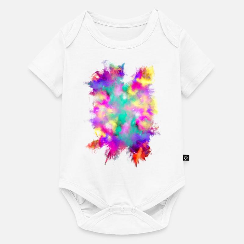 explosion de couleur - Body à manches courtes Premium Bébé - blanc