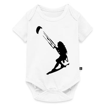 Kitesista / Kitegirl / Kitesurfing - Baby Premium Kurzarmbody - Weiß - Vorne