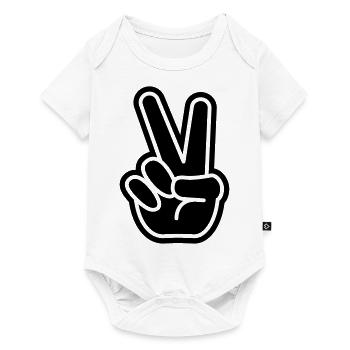 PEACE - Baby Premium short-sleeve bodysuit - white - Front