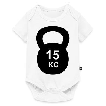 Kettlebell 10 kg - Baby Premium short-sleeve bodysuit - white - Front