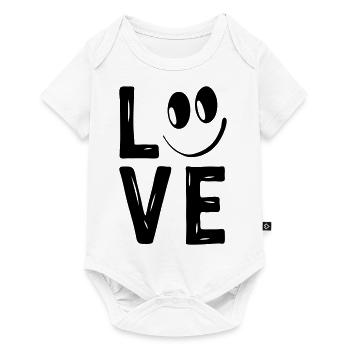 Love Smile Love Hearts Hearts Laugh Happy - Baby Premium short-sleeve bodysuit - white - Front
