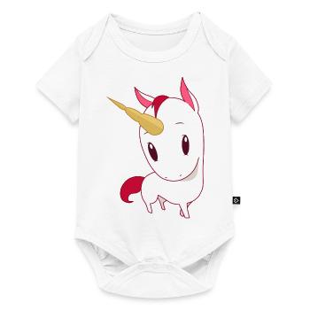 Licorne mignonne - Body à manches courtes Premium Bébé - blanc - Devant