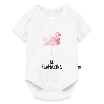 Flamingo Tropical Flamazing Gift - Baby Premium short-sleeve bodysuit - white - Front