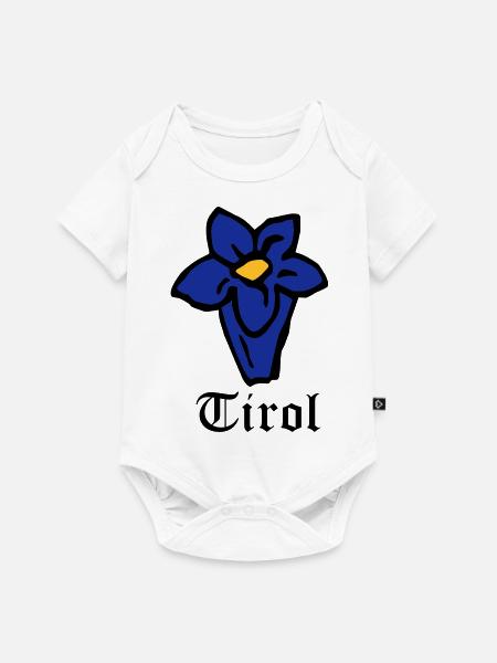Tirol Enzian - Baby Premium Kurzarmbody - Weiß
