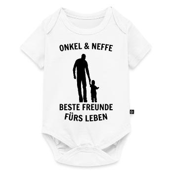 Oncle Neveu cadeau oncle shirt Silhoutte enfants - Body à manches courtes Premium Bébé - blanc - Devant