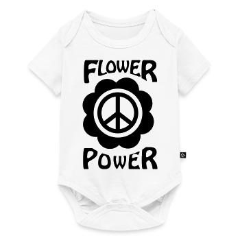 flower power - Body à manches courtes Premium Bébé - blanc - Devant
