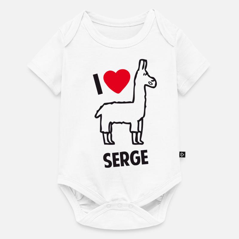 serge le lama - Body à manches courtes Premium Bébé - blanc