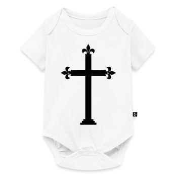 croix royaliste - Body à manches courtes Premium Bébé - blanc - Devant