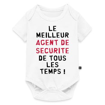 Agent de Sécurité / Surveillance / Vigile / Chien - Body à manches courtes Premium Bébé - blanc - Devant