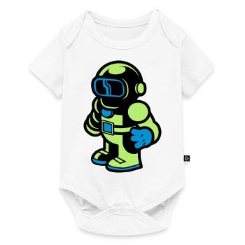 Cartoon Spaceman Astronaut - Baby Premium short-sleeve bodysuit - white - Front