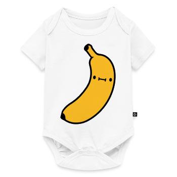 petite banane sucrée avec - Body à manches courtes Premium Bébé - blanc - Devant
