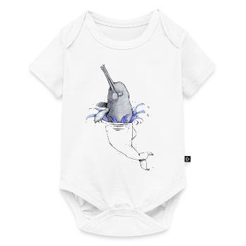 Baiji - Baby Premium short-sleeve bodysuit - white - Front