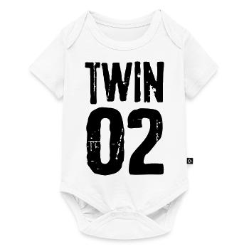 Twin 01 02 twins partnerlook twin gift - Baby Premium short-sleeve bodysuit - white - Front