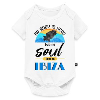 Ibiza summer saying vacation life - Baby Premium short-sleeve bodysuit - white - Front