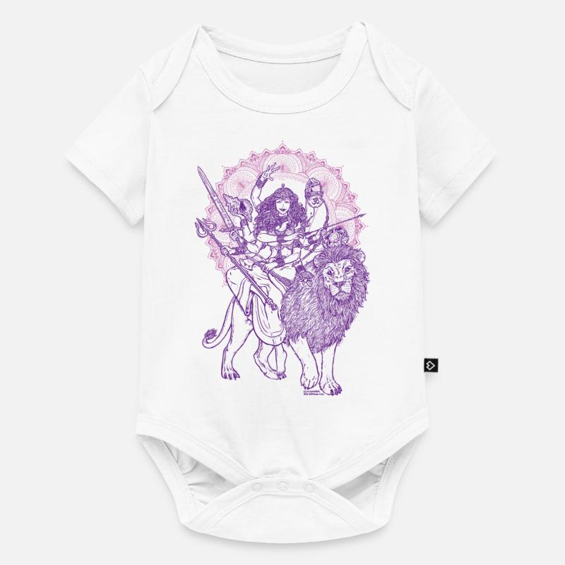 Durga - Baby Premium Kurzarmbody - Weiß