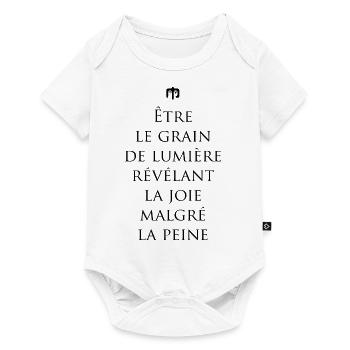 lumiere - Body à manches courtes Premium Bébé - blanc - Devant