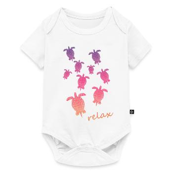 Schildkröten Turtle relax - Baby Premium Kurzarmbody - Weiß - Vorne