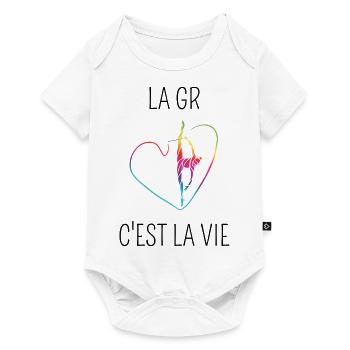 la gymnastique rythmique c'est la vie - Body à manches courtes Premium Bébé - blanc - Devant