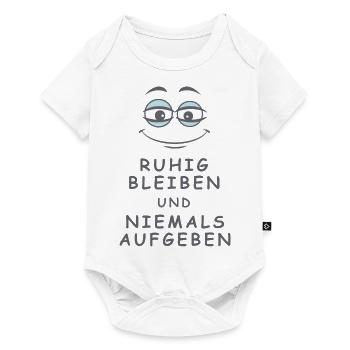 Niemals aufgeben - Baby Premium Kurzarmbody - Weiß - Vorne