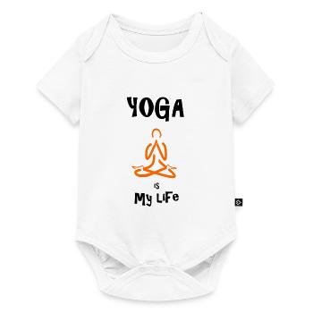 Yoga - Baby Premium Kurzarmbody - Weiß - Vorne