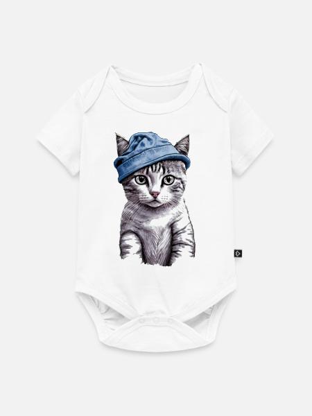 Kleines Kätzchen - Baby Premium Kurzarmbody - Weiß