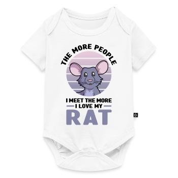 Rat comme animal de compagnie - Body à manches courtes Premium Bébé - blanc - Devant