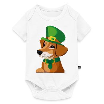 Propriétaires de chiens Chiens St Patrick Day Chien Dog Love - Body à manches courtes Premium Bébé - blanc - Devant