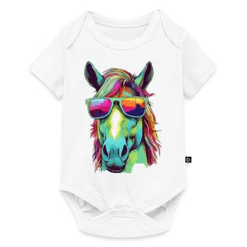 Eto the bespectacled horse - Baby Premium short-sleeve bodysuit - white - Front