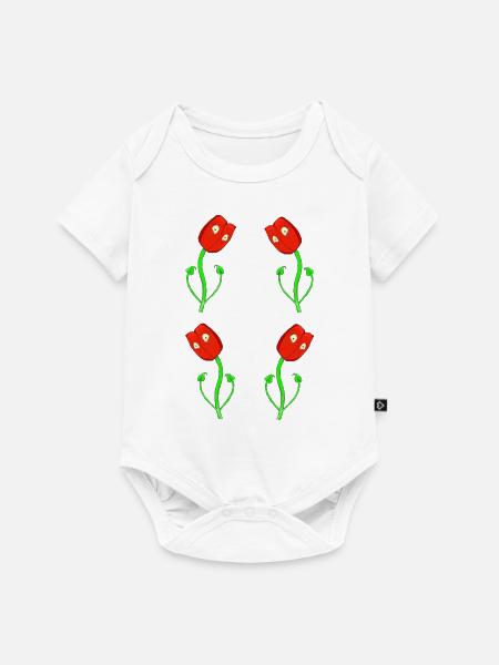 Happy Garden - Baby Premium Kurzarmbody - Weiß