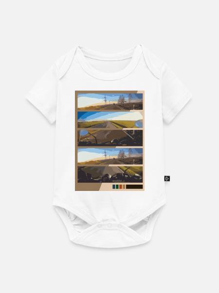Travel Bilder - Baby Premium Kurzarmbody - Weiß
