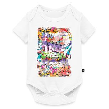 Graffiti style Splash hip hop colors painter color - Baby Premium short-sleeve bodysuit - white - Front