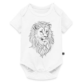 Tête de lion - Body à manches courtes Premium Bébé - blanc - Devant