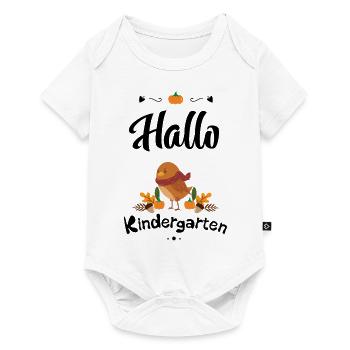 süßes Vogel Design mit Herbstmotiven - Baby Premium Kurzarmbody - Weiß - Vorne