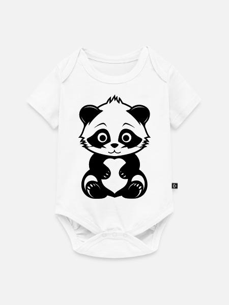 Kleiner Panda - Baby Premium Kurzarmbody - Weiß
