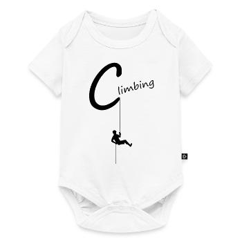 climbing abseilen klettern - Baby Premium Kurzarmbody - Weiß - Vorne