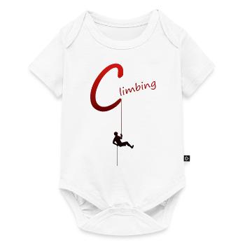 Klettern Kletterer Climbing Abseilen - Baby Premium Kurzarmbody - Weiß - Vorne