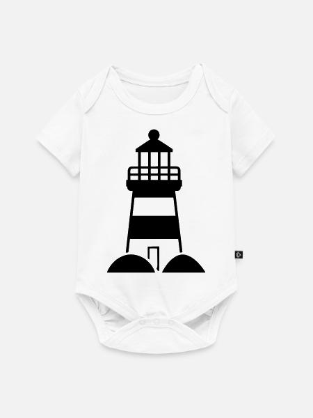 Leuchtturm - Baby Premium Kurzarmbody - Weiß