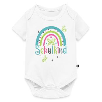 Schulkind 2024 Mädchen Regenbogen Einschulung 2024 - Baby Premium Kurzarmbody - Weiß - Vorne