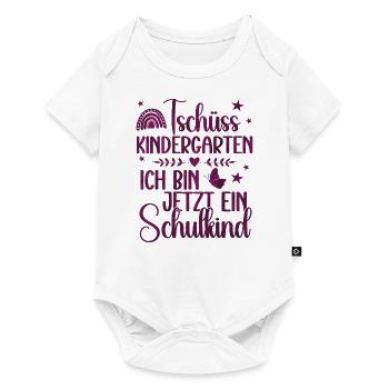 Schulkind 2024 Mädchen Regenbogen Einschulung 2024 - Baby Premium Kurzarmbody - Weiß - Vorne