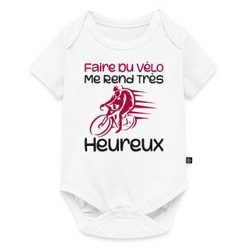 Cycling Makes Me Very Happy - Cycling - Baby Premium short-sleeve bodysuit - white - Front