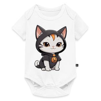 Spooky Whiskers Halloween Cat Magic - Baby Premium short-sleeve bodysuit - white - Front